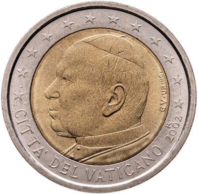 купить Ватикан 2 евро (euro) 2002 "Портрет Папы Иоана Павла II"