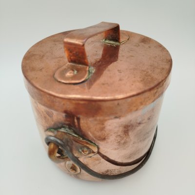 купить Котелок винтажный с крышкой, медь, чеканка, Европа, 1970-1990 гг.