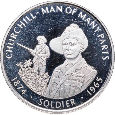 купить Фолклендские острова 50 пенсов (pence) 2005 "Уинстон Черчилль - разносторонний человек. Солдат"