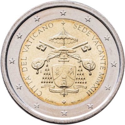 купить Ватикан 2 евро 2013 Вакантный престол в буклете