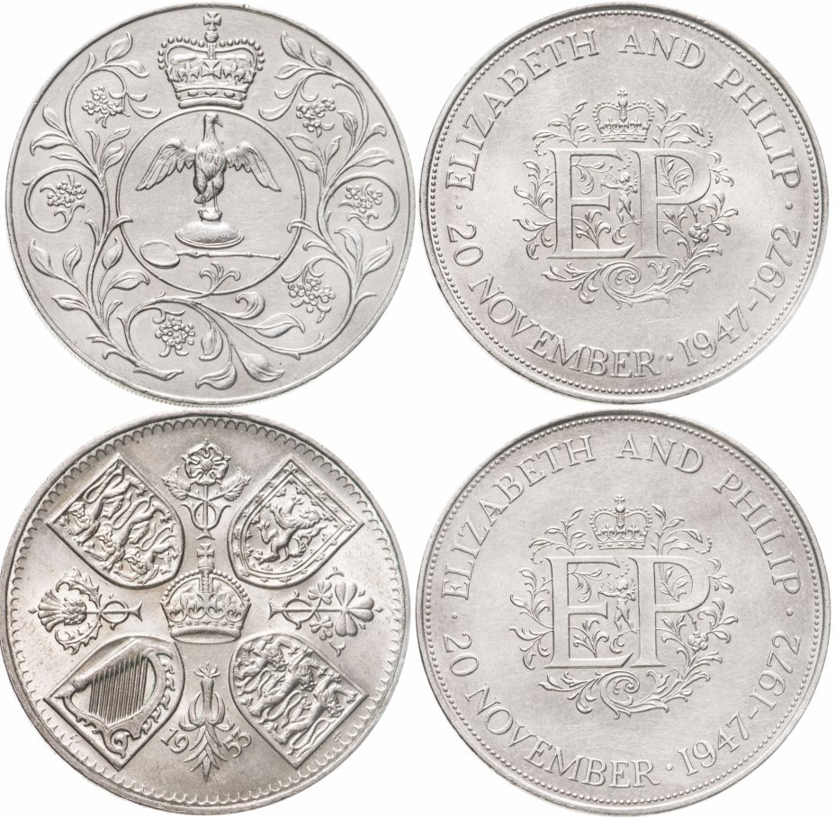 купить Великобритания набор из 4-х монет 1953-1977