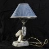 Купить Лампа настольная "Белый медведь", натуральный камень, мрамор, металл, текстиль, полимер, СССР, 1930-1950 гг.