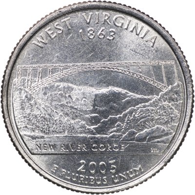 купить США 25 центов [Квотер] 2005 D [KM#374] "Западная Вирджиния"