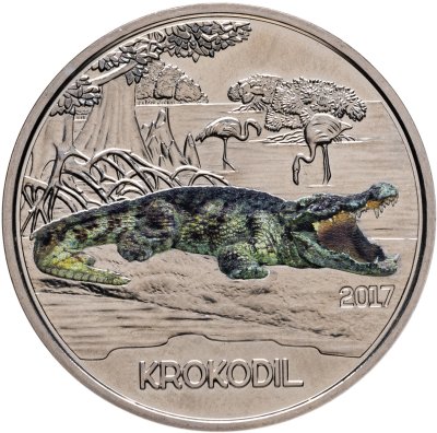 купить Австрия 3 евро 2017 "Крокодил" в капсуле