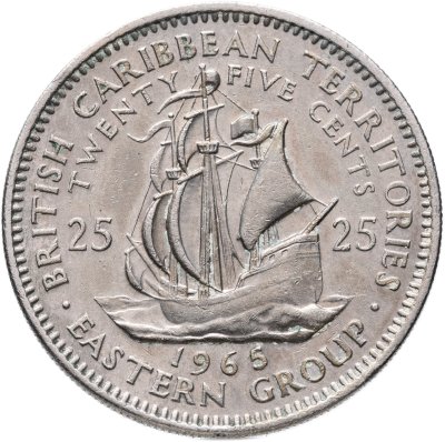 купить Восточные Карибы 25 центов (cents) 1965