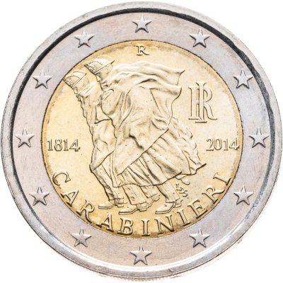 купить Италия 2 евро 2014 "200 лет со дня создания Корпуса карабинеров"