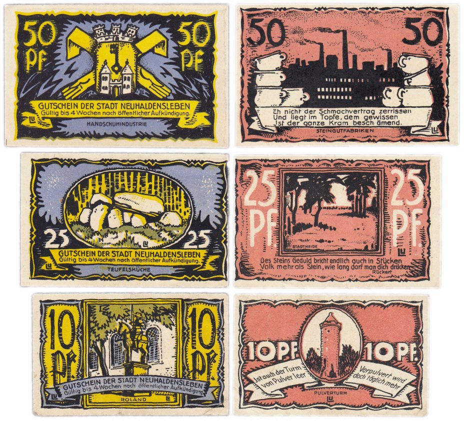 купить Германия (Саксония: Хальденслебен) набор из 3-х нотгельдов 1921