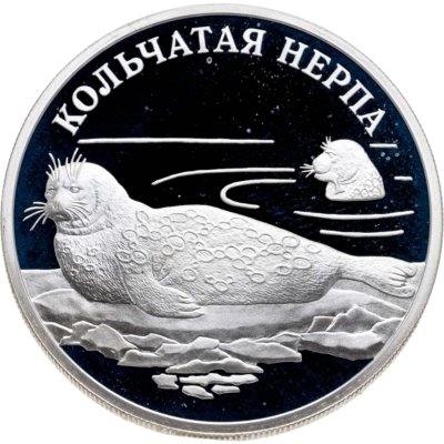 купить 1 рубль 2007 СПМД кольчатая нерпа (ладожский подвид)