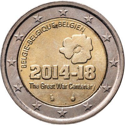 купить Бельгия 2 евро 2014 "100 лет со дня начала Первой мировой войны"