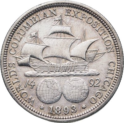 купить США 1/2 доллара (50 центов, half dollar) 1892 "Всемирная выставка 1893 года. Колумб"