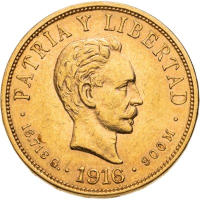 купить Куба 10 песо 1916 Хосе Марти