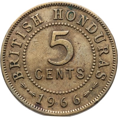 купить Британский Гондурас 5 центов (cents) 1966