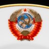 Купить Набор пирожковых тарелок из Кремлевского сервиза с гербом СССР на 6 персон, фарфор, роспись, золочение, Ленинградский фарфоровый завод (ЛФЗ), СССР, 1960-1980 гг.