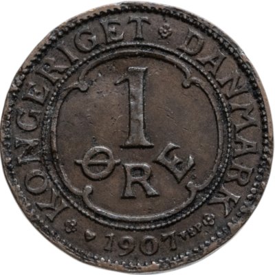 купить Дания 1 эре (ore) 1907