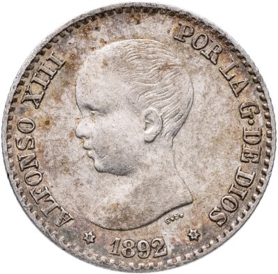 купить Испания 50 сентимо 1892 Альфонс XIII