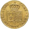 Купить Франция 2 дьёра, двойной луидор (2 louis d'Or) 1786 с портретом Короля Людовика XVI знак монетного двора Т - Нант