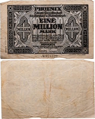 купить Германия, нотгельды, Дюссельдорф 1000000 марок 1923