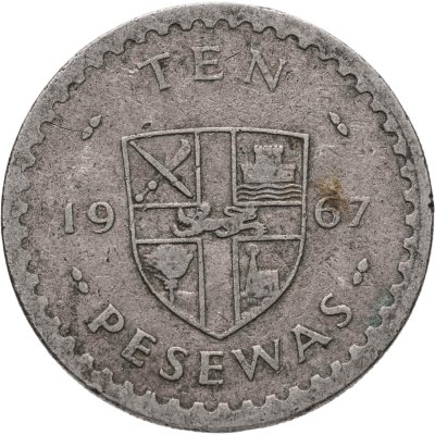 купить Гана 10 песев (pesewas) 1967