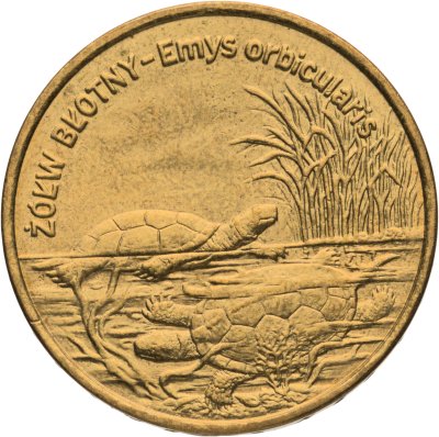 купить Польша 2 злотых 2002 "Болотная черепаха"