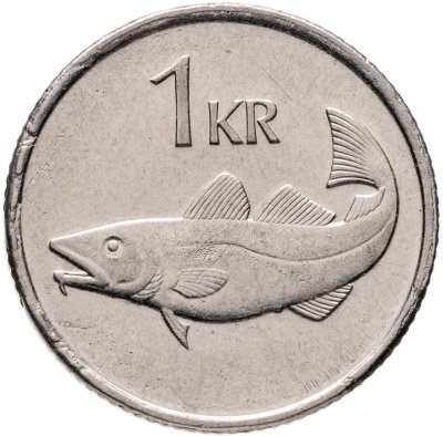 купить Исландия 1 крона 1992