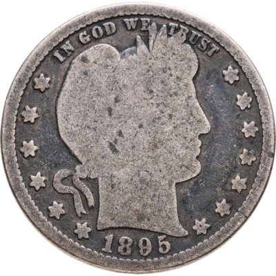 купить США 25 центов (квотер, 1/4 доллара, quarter dollar) 1895 Без отметки монетного двора