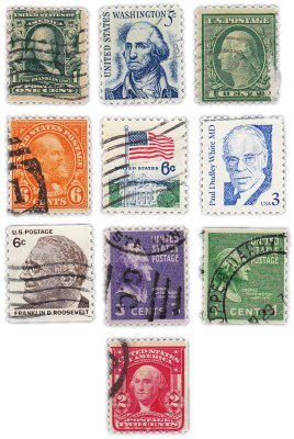 купить США набор из 10 марок "Личности и президенты"