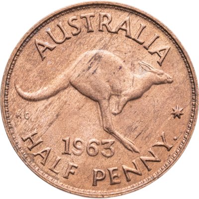купить Австралия 1/2 пенни (penny) 1963