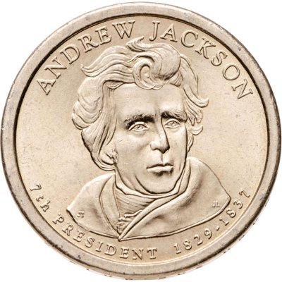 купить США 1 доллар 2008 "7-й президент США - Эндрю Джексон" знак монетного двора "D" - Денвер
