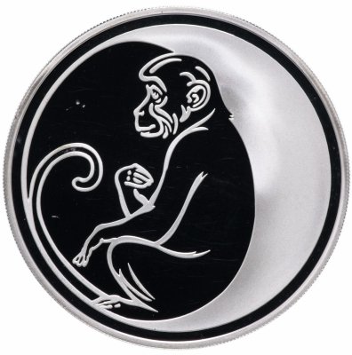 Купить 3 рубля 2004 ММД Proof "Год обезьяны"