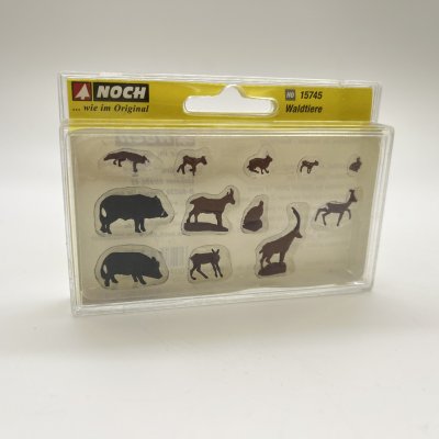 купить Набор Waldtiere (дикие животные) в оригинальной упаковке для модели железной дороги, Noch, пластик, Германия, 1980-2000 гг.