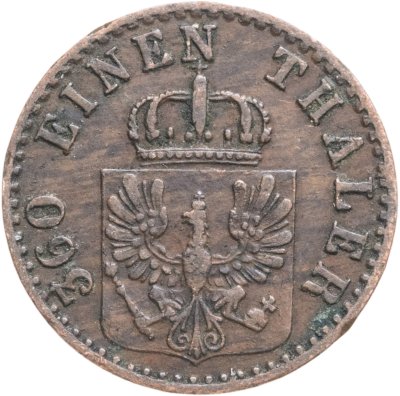 купить Пруссия 1 пфенниг 1865