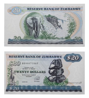 купить Зимбабве 20 долларов 1994
