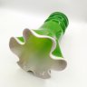 Купить Ваза «Костер» зеленого цвета, автор Кучинская Л.А., стекло, сульфидное, Стекольный завод «Красный май», СССР, 1960-1980 гг.