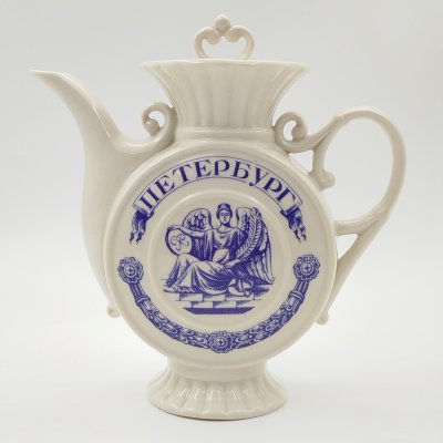 купить Чайник заварочный "Петербург", фарфор, деколь, золочение, Ленинградский опытный завод (ЛОЗ), СССР, 1980-1990 гг.