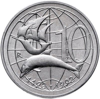купить Сан-Марино 10 лир (lire) 1992 "500 лет открытию Америки"