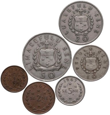 купить Самоа набор из 6 монет 1967