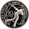 Купить Италия 10 евро (euro) 2005 "XX зимние Олимпийские игры, Турин 2006 - Конькобежный спорт"