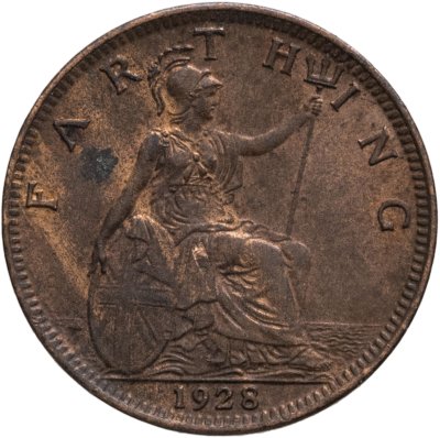 купить Великобритания 1 фартинг (farthing) 1928