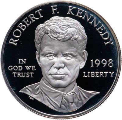 купить США 1 доллар (dollar) 1998 Proof "Роберт Кеннеди" с сертификатом в футляре