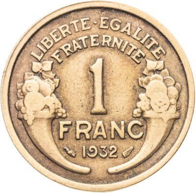 купить Франция 1 франк (franc) 1932