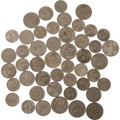 купить Набор из 47 монет 10, 15 и 20 копеек 1961-1991