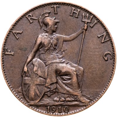 купить Великобритания 1 фартинг (farthing) 1910