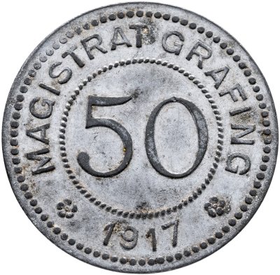 купить Германия "Рыночный город Графинг" 50 пфеннигов 1917 нотгельд