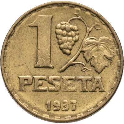 купить Испания 1 песета (peseta) 1937