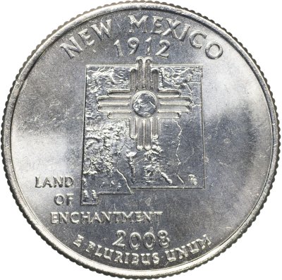 купить США 25 центов [Квотер] 2008 P [KM#422] "Нью-Мексико"