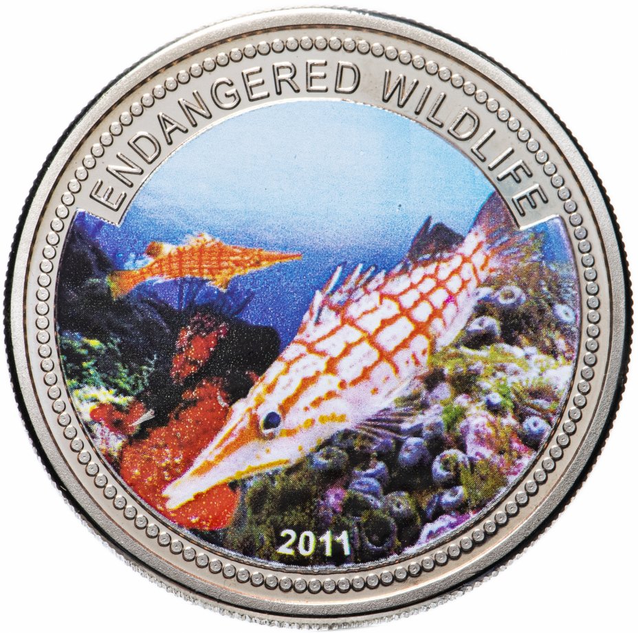 купить Палау 1 доллар (dollar) 2011 "Подводный мир - Вымирающие виды"