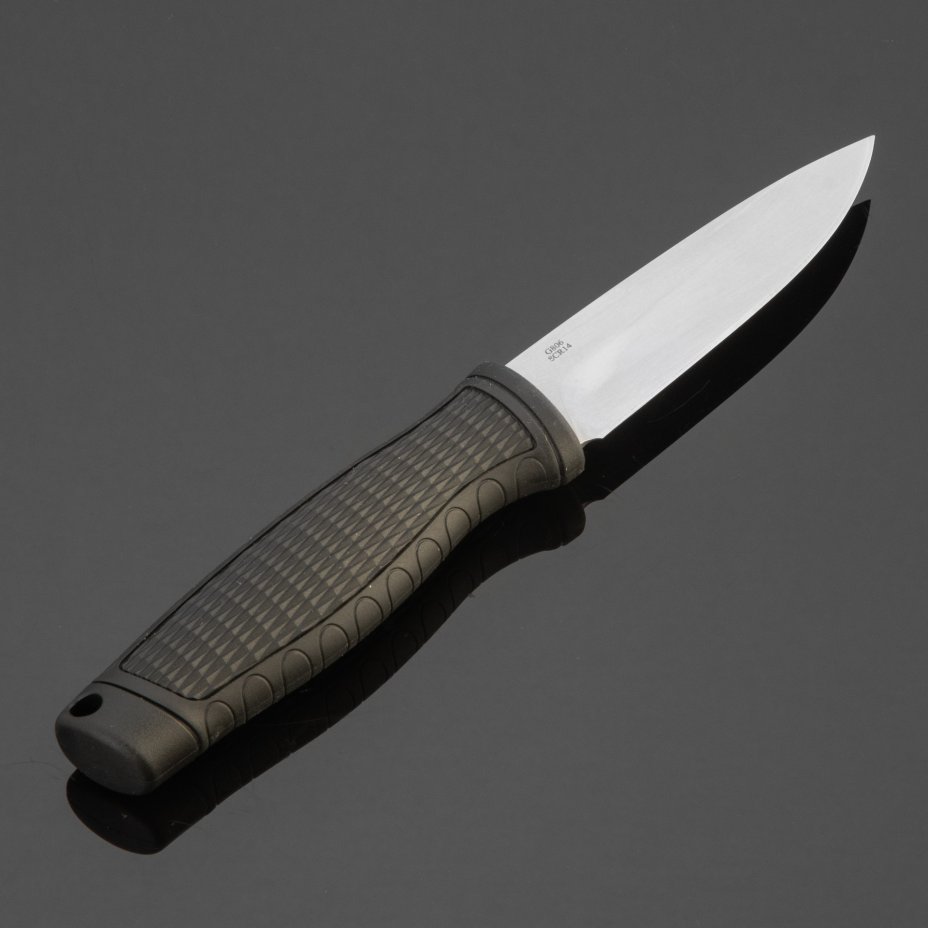 Туристический нож Ganzo, cталь 8CR14 stonewash, рукоять black PP/TPR .