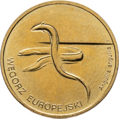 купить Польша 2 злотых 2003 "Речной угорь"
