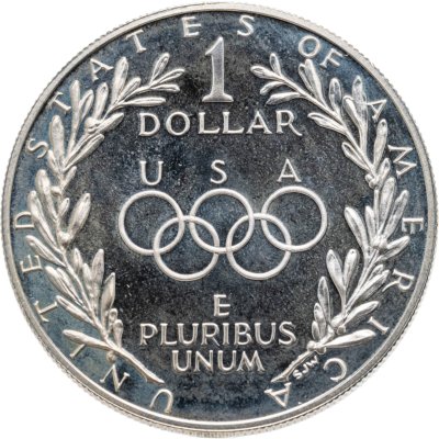 купить США 1 доллар 1988 "Участие США в Олимпиаде 1988 года в Сеуле"