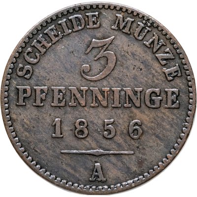 купить Германия, Пруссия 3 пфеннинга 1856 А